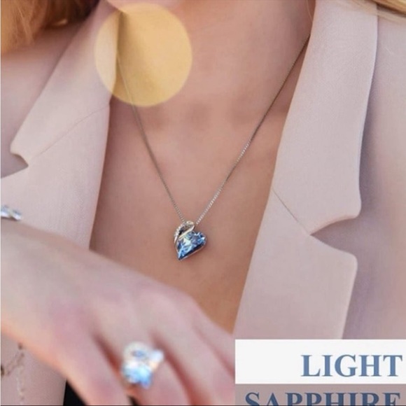 Leafael Necklaces for Women Infinity Love Heart Pendant with Birthstone Crystals - Picture 3 of 5